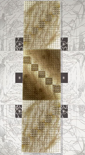 Babel Escalier / Relief, création numérique sous plexiglas / 240X60cm / 2010