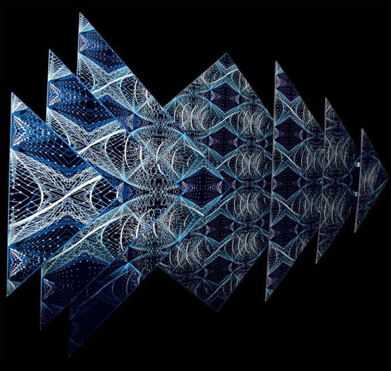 Aquarius / Création numérique sous plexiglas - architecture / 95X185cm / 2001