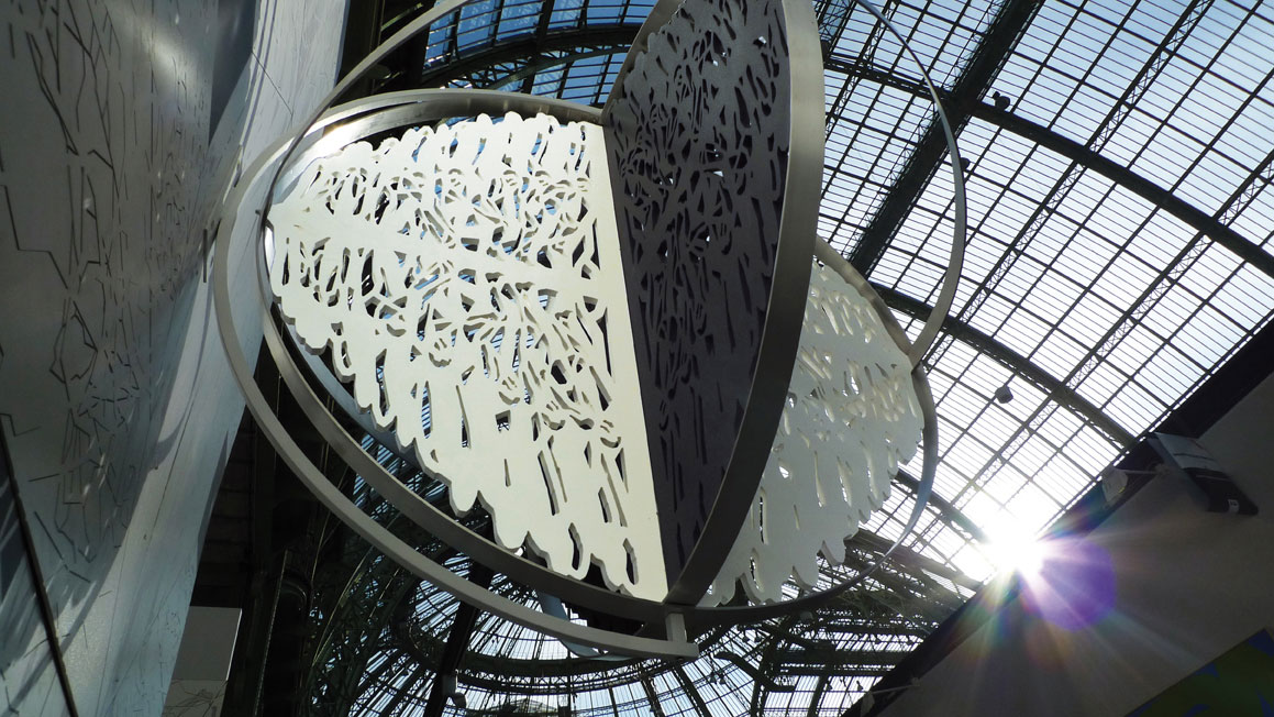 Sculpture World 2/ Grand Palais, Paris/ Découpe plexiglas / 110cm de diamètre / 2010