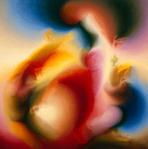 Muses Trio 1 / acrylique sur toile /  162x116 cm / 1985